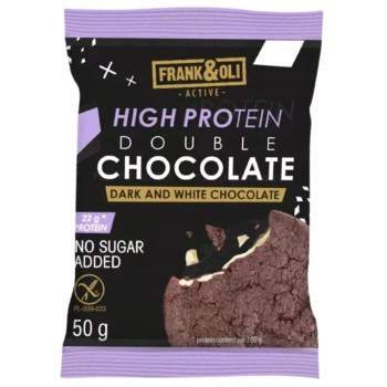 Frank&Oli High Protein Double Chocolate biała i ciemna czekolada 50g