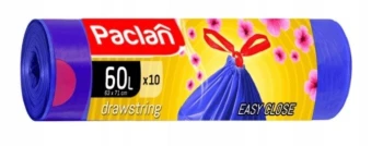 Paclan Worki z taśmą zapachowe 60L 10 sztuk